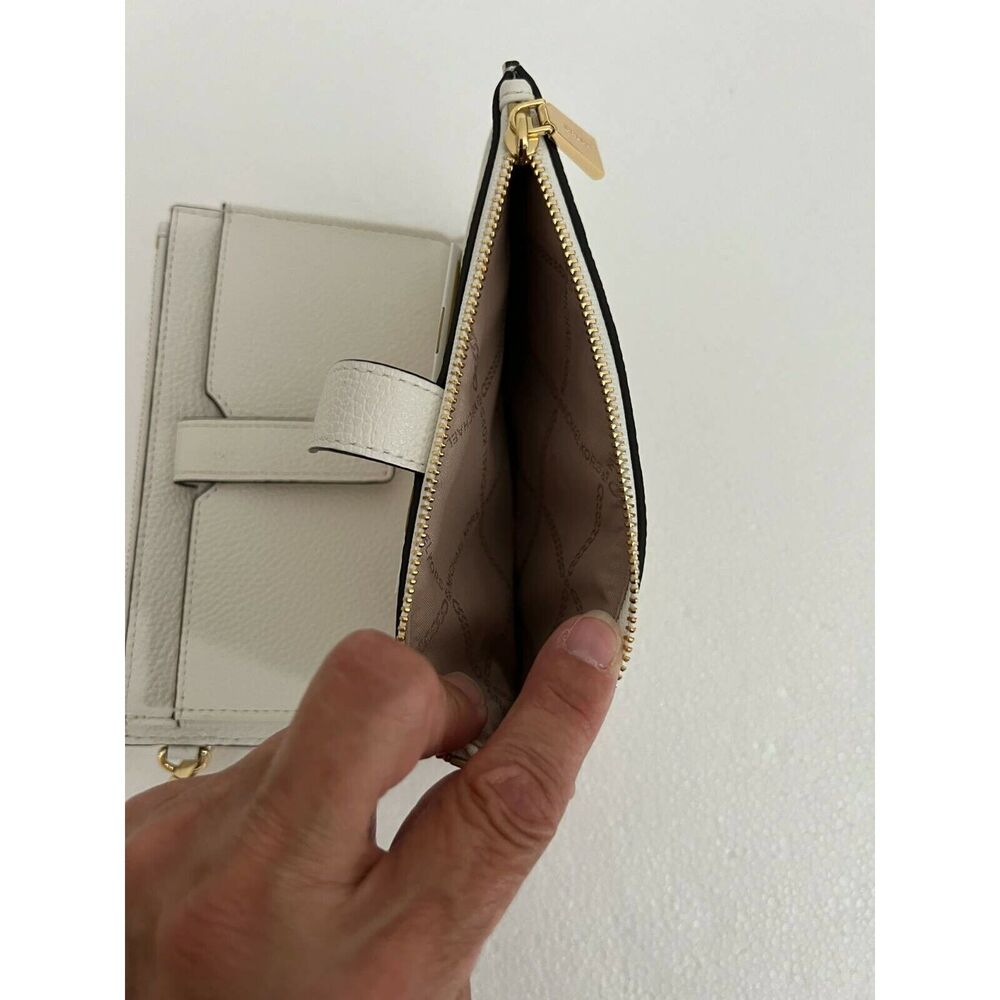 Michael Kors Wristlet White Multicolor Stars Cutout Snap Flap Zipper NEW - Picture 7 of 11